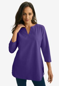 Notch Neck Blouses