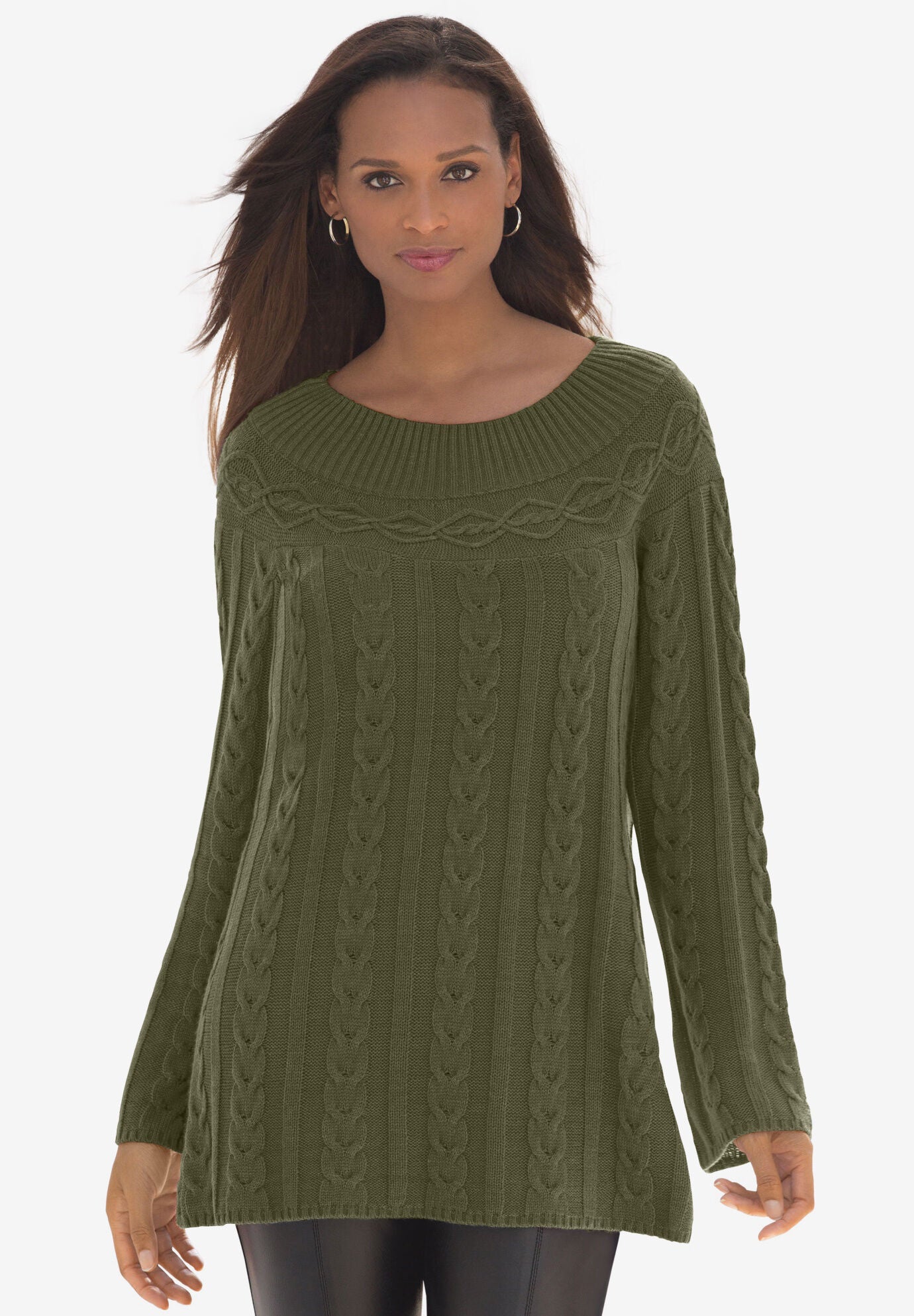 Cable cheap tunic sweater