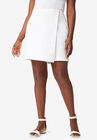 Classic Denim Cotton Skort, WHITE, hi-res image number null