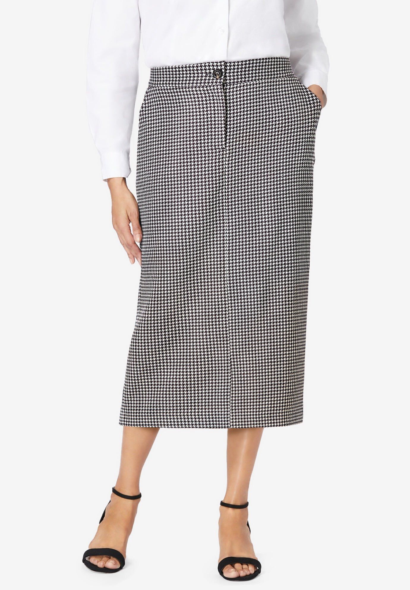 Tummy Control Bi-Stretch Midi Skirt