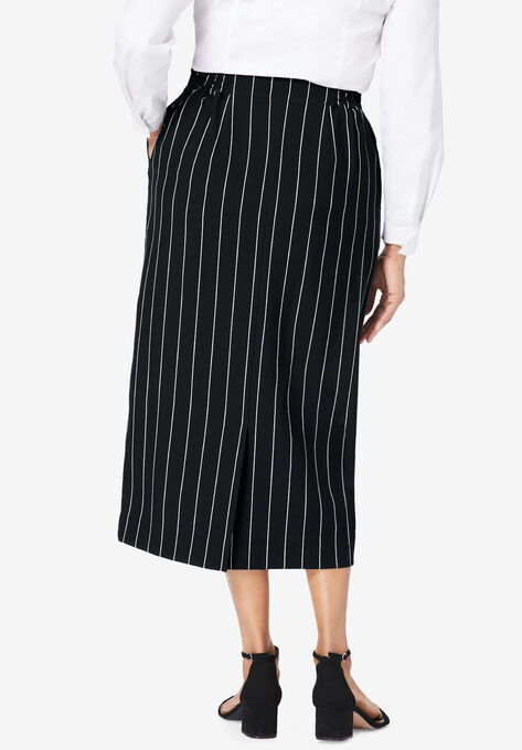 Tummy Control Bi-Stretch Midi Skirt, , on-hover image number null