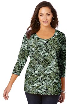 Plus Size Olive Shirts