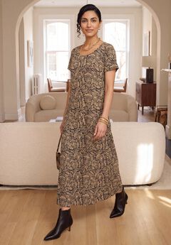 Stretch Cotton T-Shirt Maxi Dress