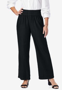 Chambray Wide Leg Pant