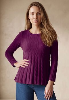 Chevron Fit & Flare Sweater