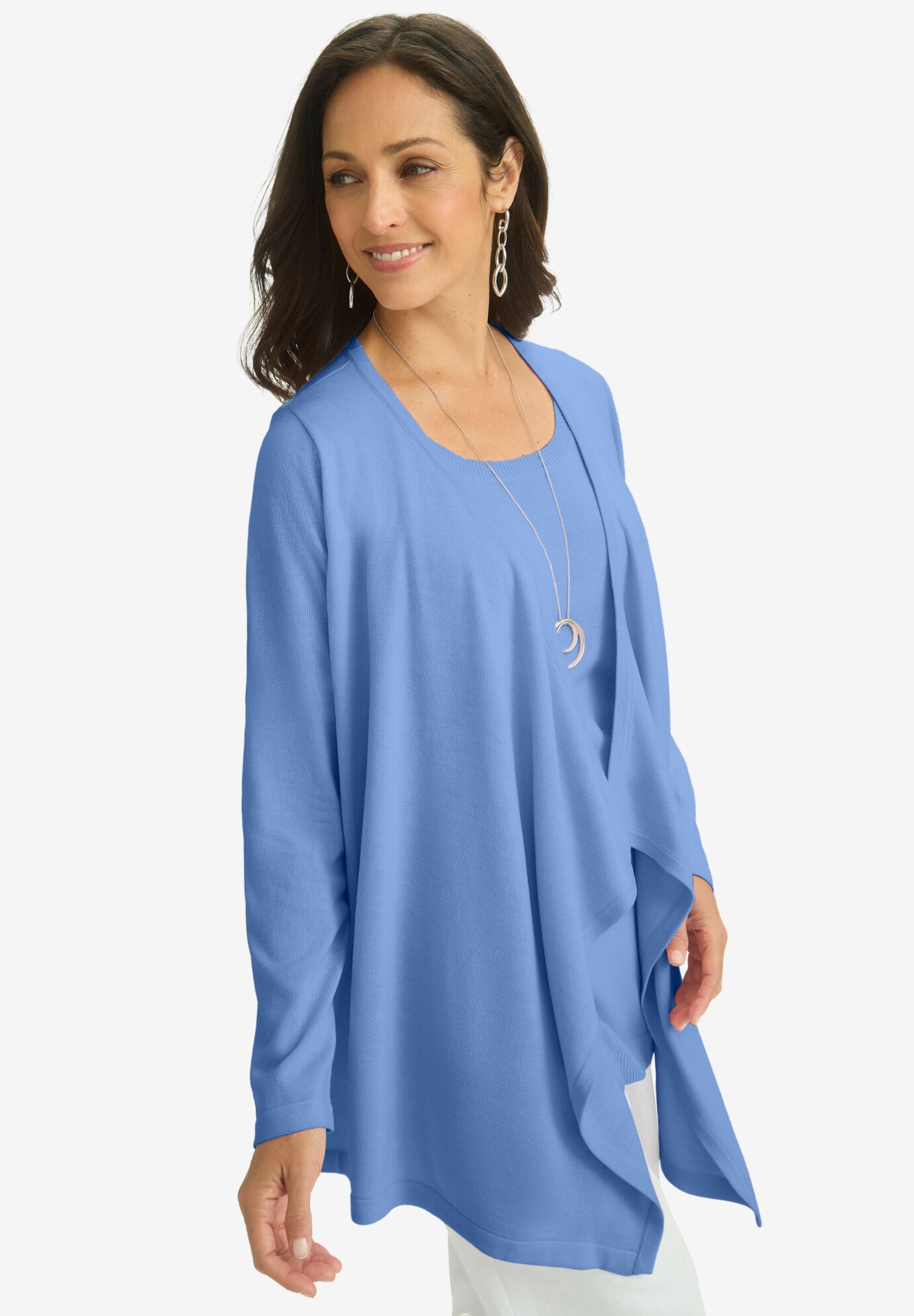 Flyaway Cardigan, FRENCH BLUE, alternate image number 2