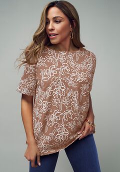 Stretch Cotton Cuff Tee