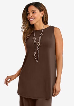 Stretch Knit Tunic Tank