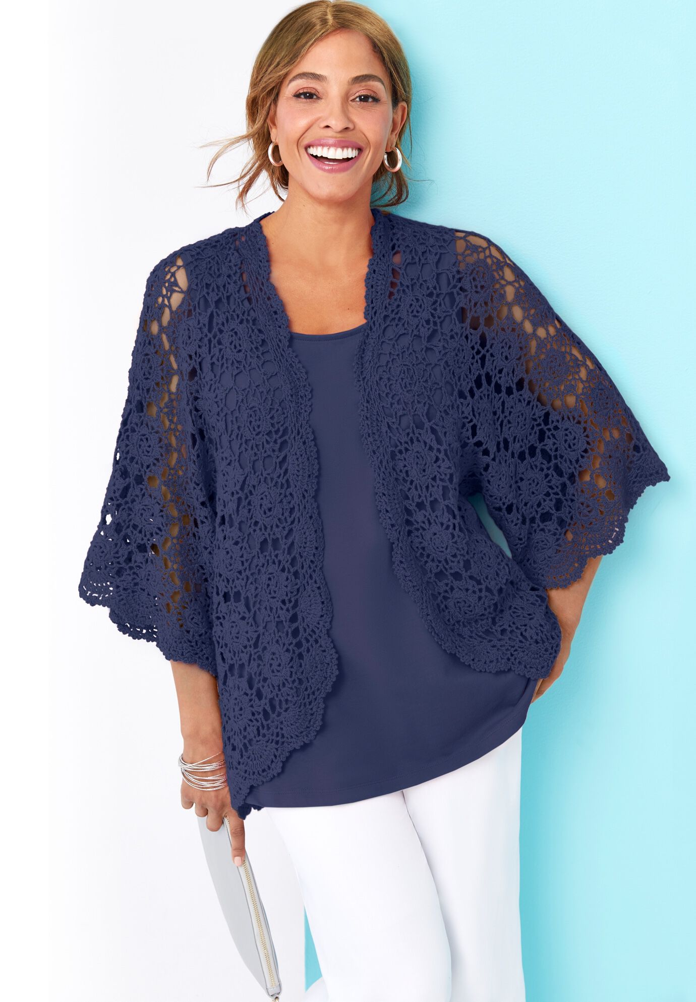 Crochet Cardigan, , alternate image number 3