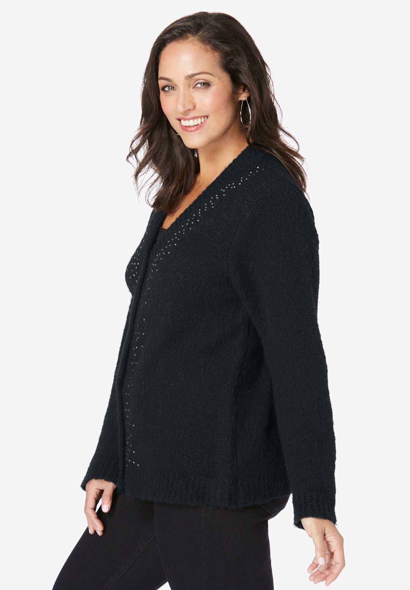 Embellished Mohair Cardigan, , alternate image number 2