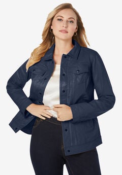 Denim Style Leather Jacket