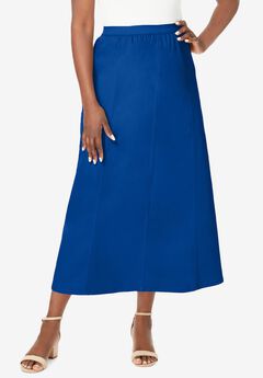 Stretch Denim Jegging Skirt