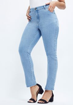 True Fit Stretch Denim Straight Leg Jean