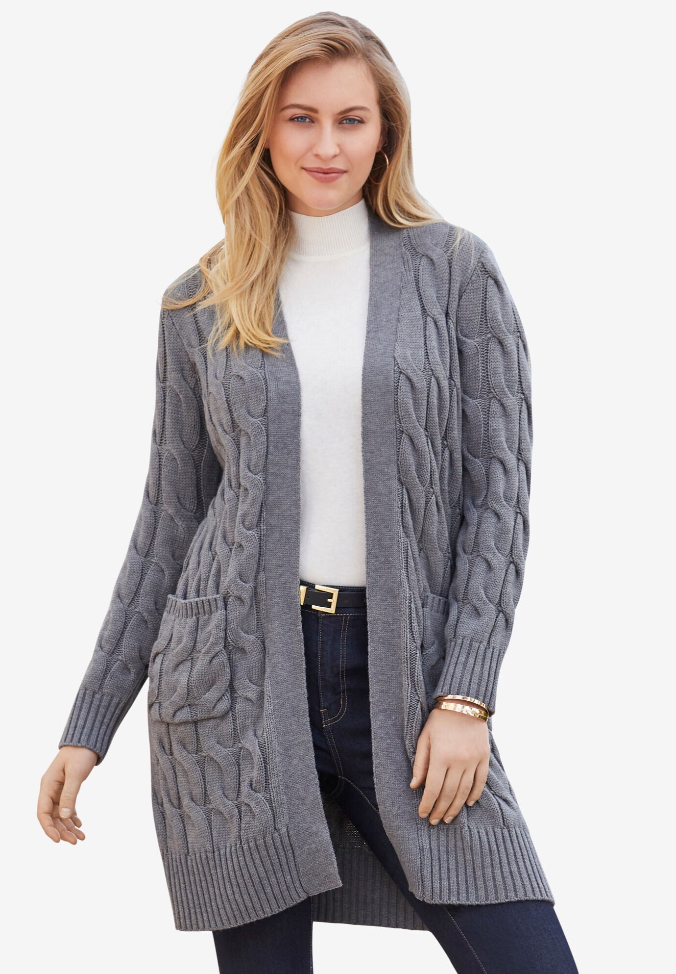 women's plus size sweater duster