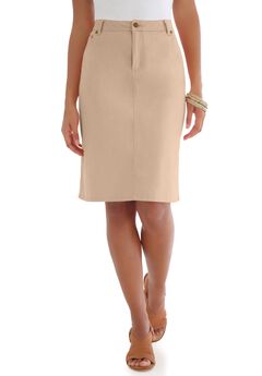 Plus Size Soft Denim Skirts