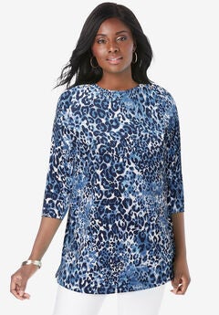 Stretch Cotton Boatneck Tunic