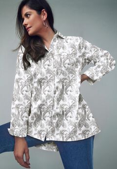 Stretch Cotton Oversized Shirt