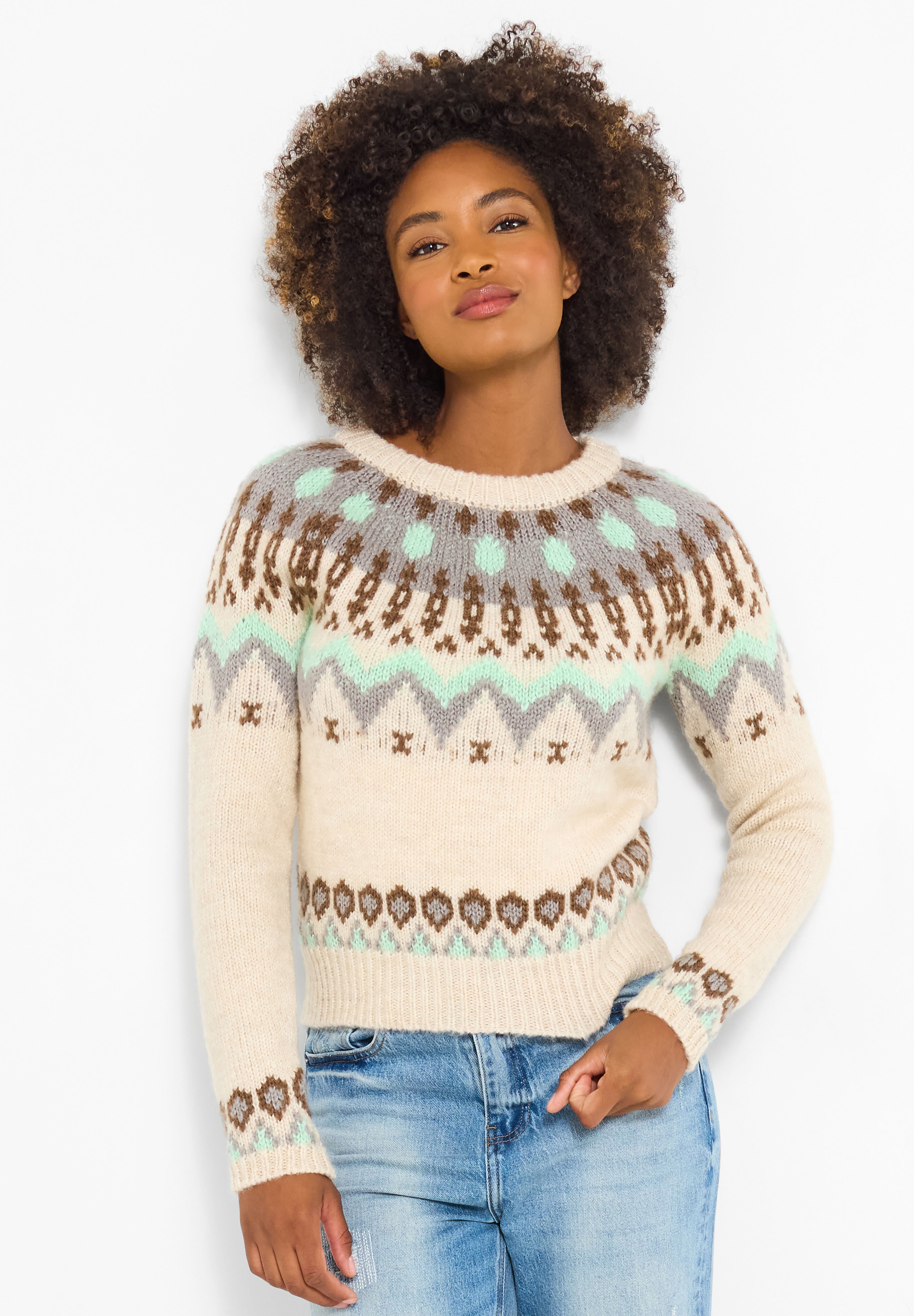 Cozy Fair Isle Pullover Sweater