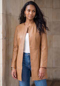 Three-Quarter Leather Jacket