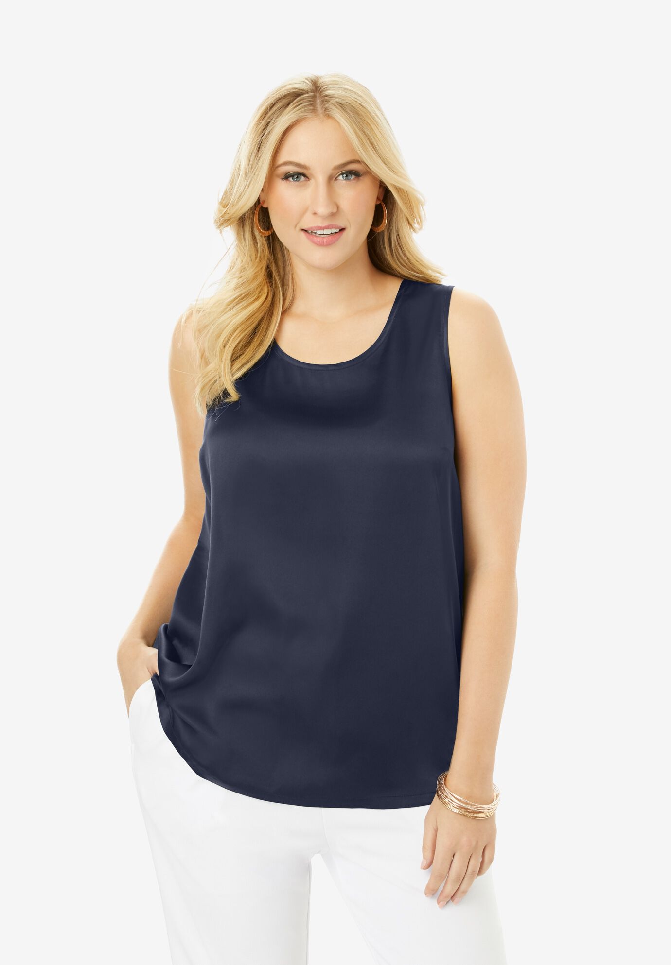 satin shell top