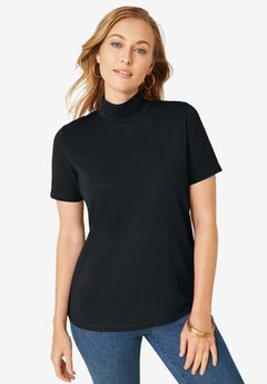 Short Sleeve Mock Neck