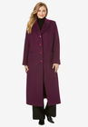 Full Length Wool Blend Coat, DARK BERRY, hi-res image number null