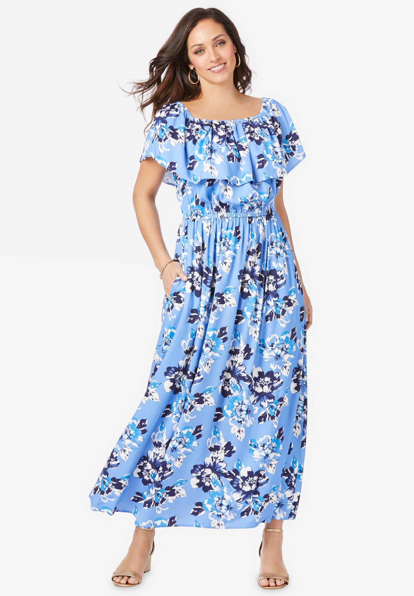 Off-The-Shoulder Maxi Dress | Woman Within