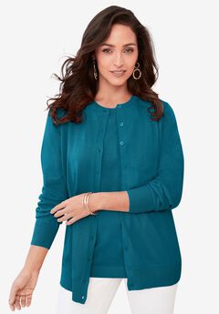 Plus Size Solid Cardigans