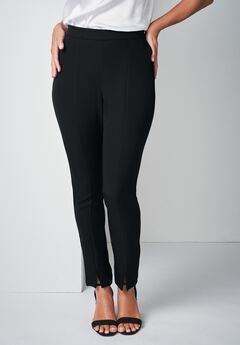 Bi-Stretch Slit Front Ankle Pant