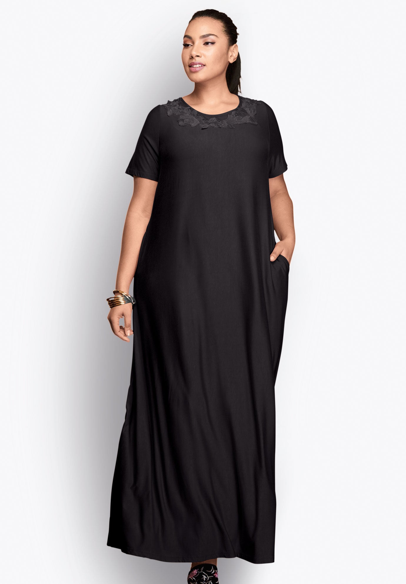 woman within maxi dresses