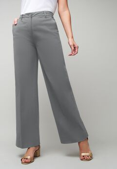 Stretch Cotton Chino Wide-Leg Trouser