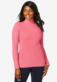 Ribbed Cotton Turtleneck Sweater