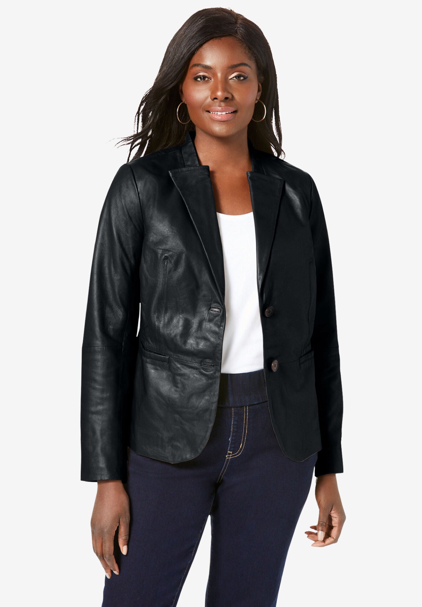 Woman within leather coats Clearance