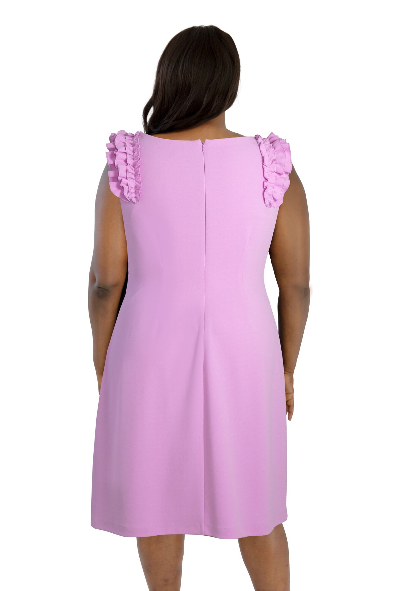 Plus Size Sleeveless Midi Dress, ORCHID, on-hover image number 1