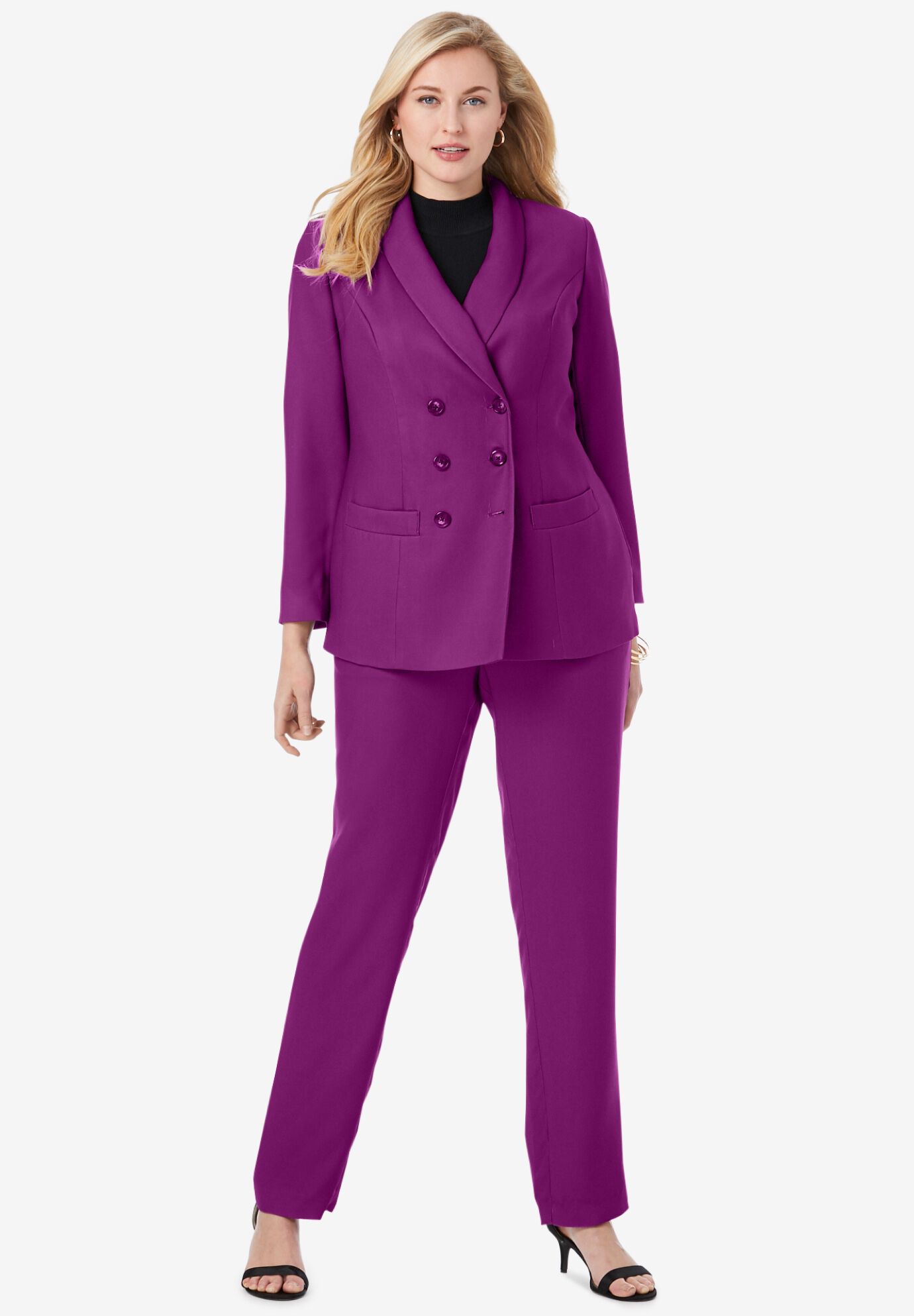 petite plus pant suits