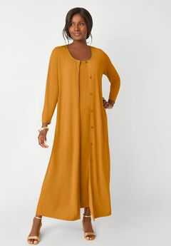 2-Piece Stretch Knit Duster Set