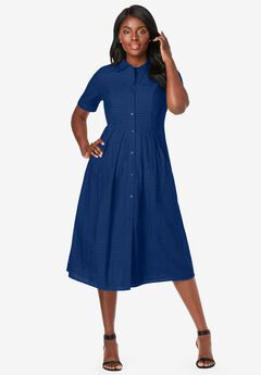 Eyelet Shirt Dress
