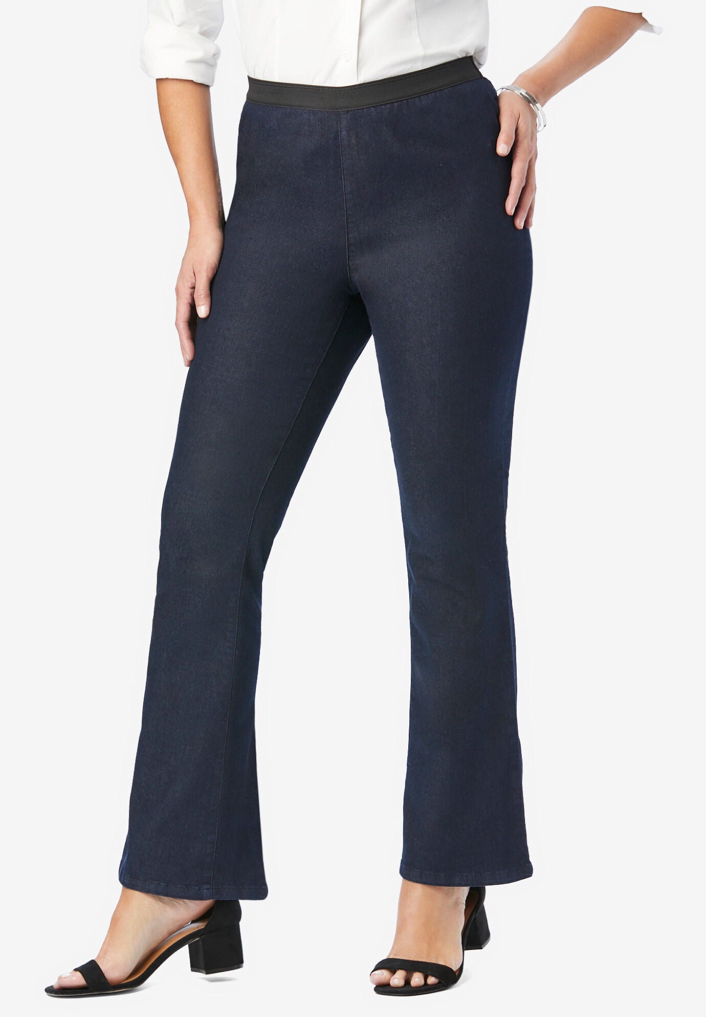 Woman deals within jeggings