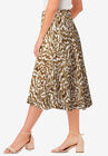 Button-Front Gauze Midi Skirt, , alternate image number null
