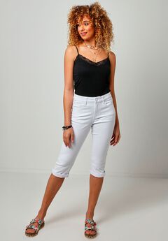 Stretch Denim Capri Pant