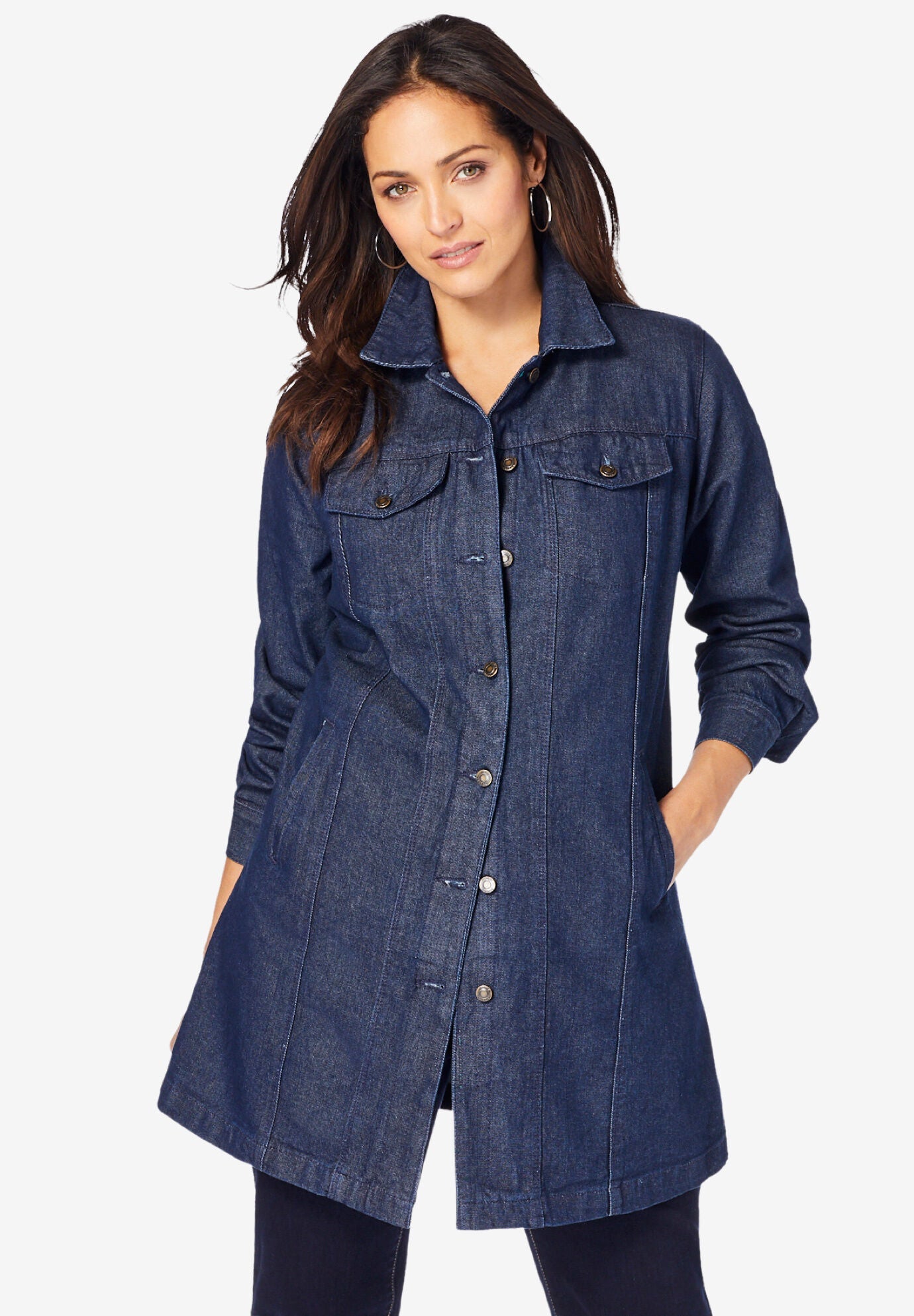 Woman within denim jacket new arrivals