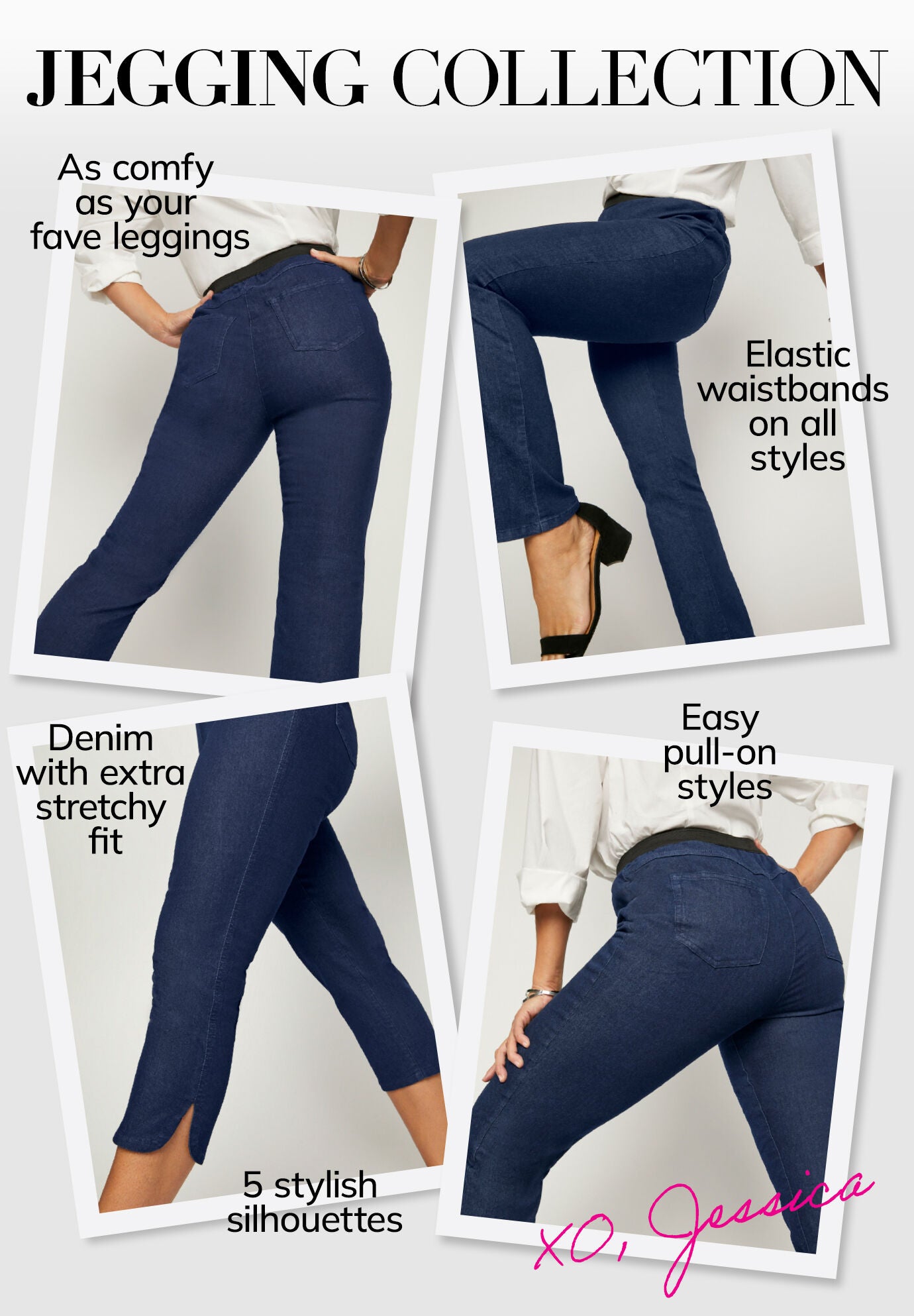 Straight Leg Stretch Denim Jeggings 