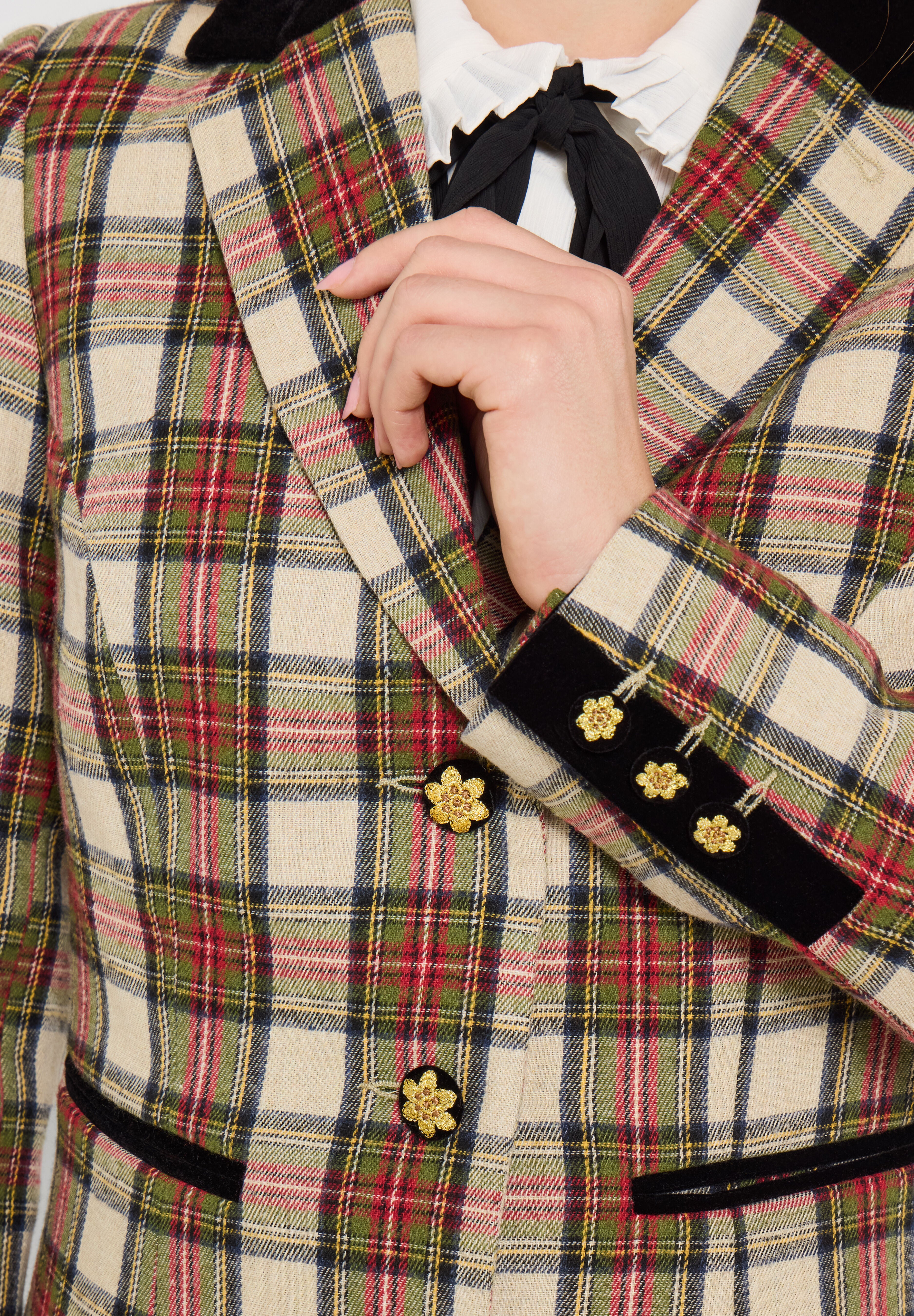 Holiday Plaid Blazer, RED CHECK PLAID, alternate image number 2