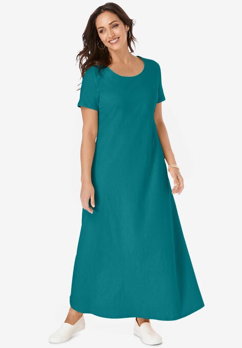 T-Shirt Maxi Dress, TROPICAL TEAL, hi-res image number null