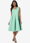 Cotton Denim Dress, MINT SORBET, hi-res image number 0