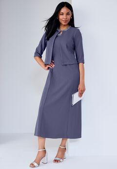 2-Piece Beaded Jacket Dress