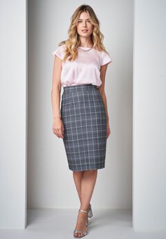 Tummy Control Bi-Stretch Pencil Skirt