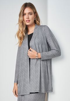 Stretch Knit Open Front Knit Topper