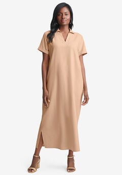 Linen Short Sleeve Maxi Dress