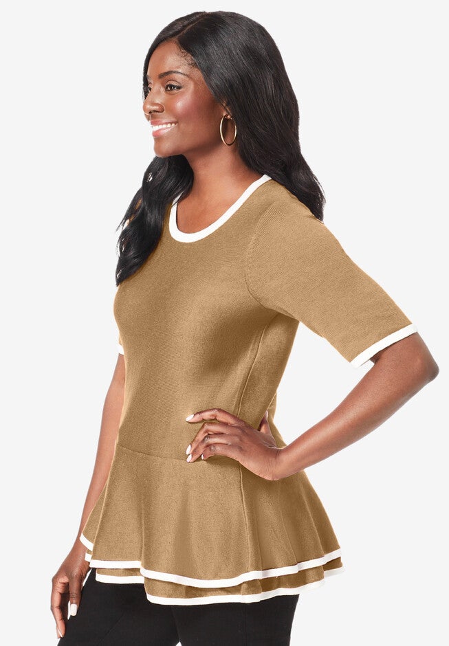 Peplum Sweater, , alternate image number 2